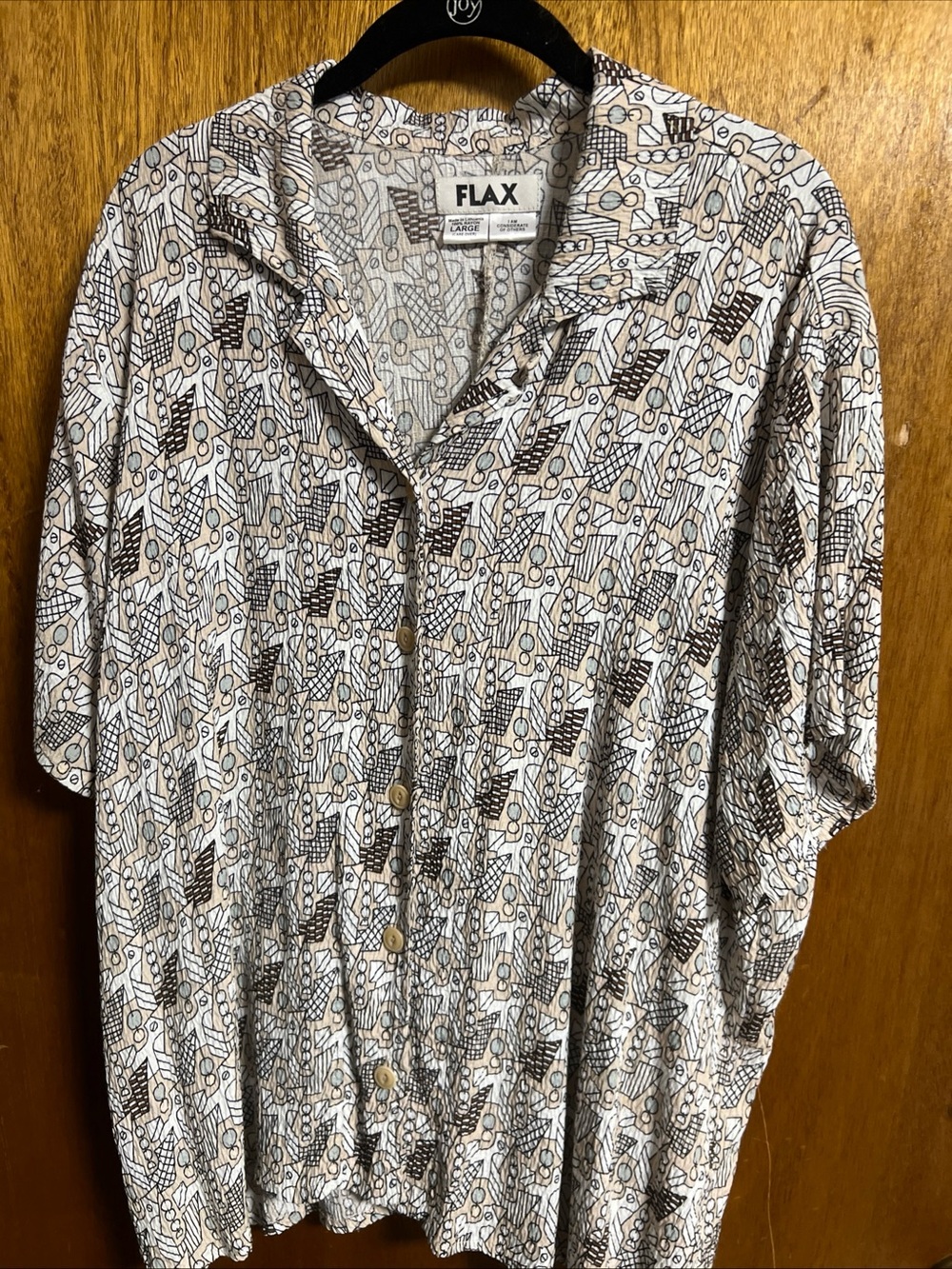 FLAX button down slub cotton